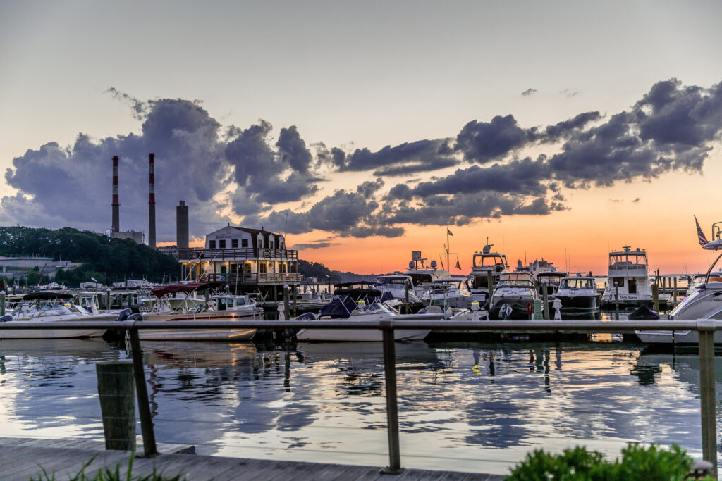 Danfords Marina at sunset