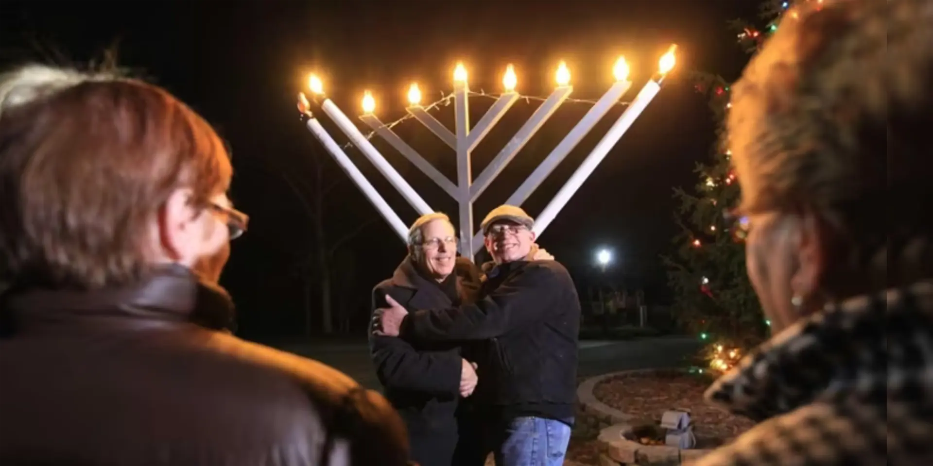 Menorah lighting