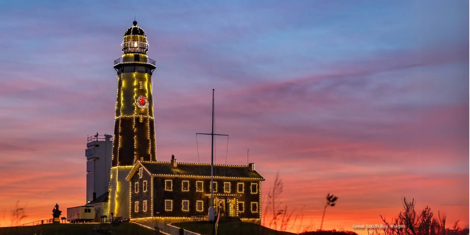 Montauk lighthouse lighting