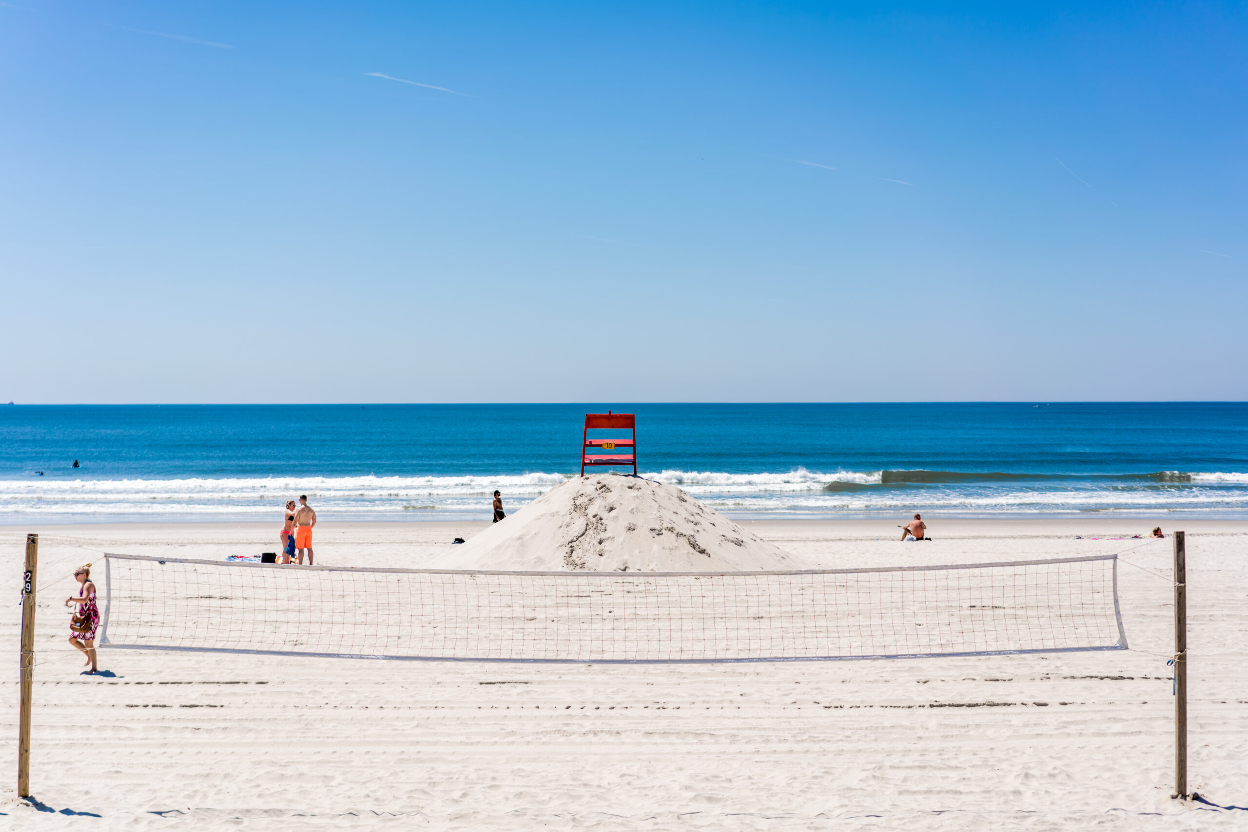 volleyball court on the beach