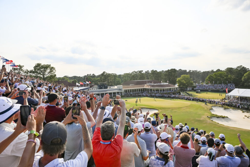 Golfers at the US Open on Long Island