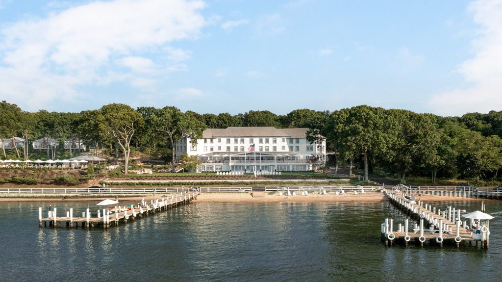Pridwin Hotel waterfront docks on Shelter Island, Long Island