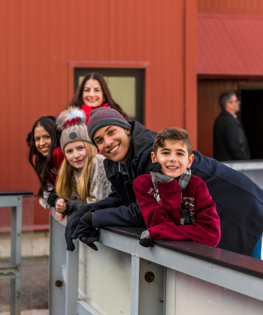 Families at the Charles Dickens Festival in Port Jefferson