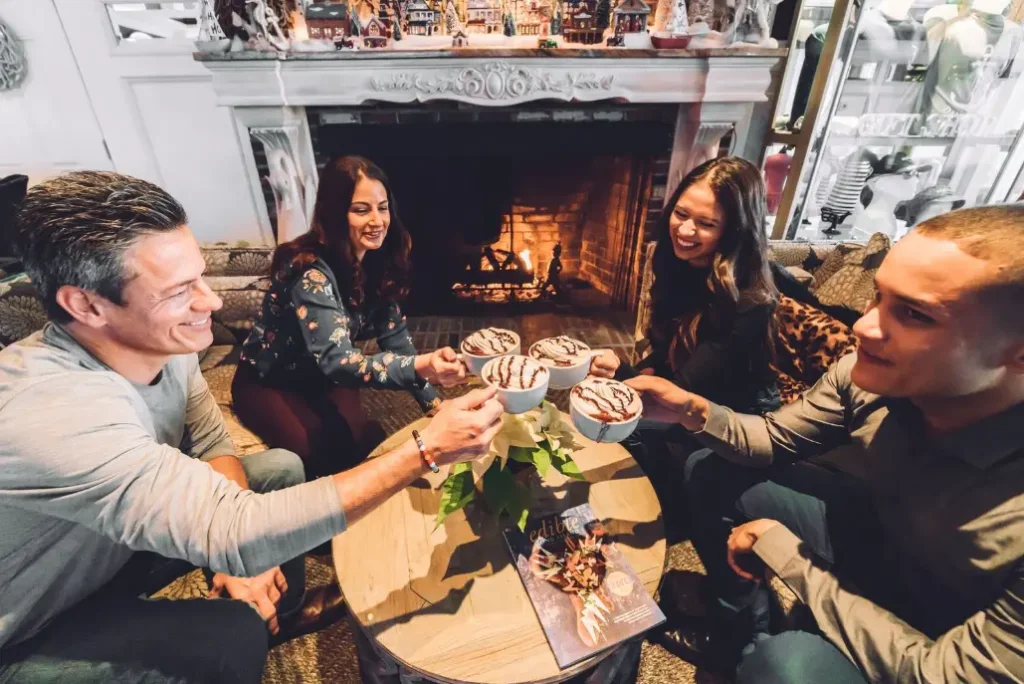 Hot chocolate on a winter day on Long Island