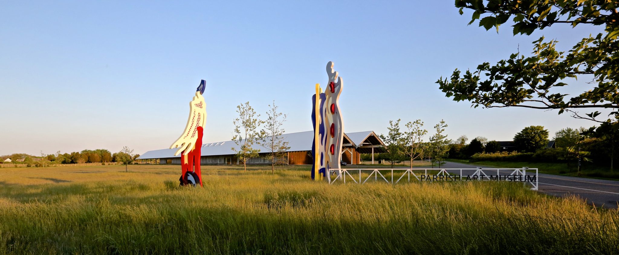 Outdoor sculpture installation at the Parrish Art Museum on Long Island