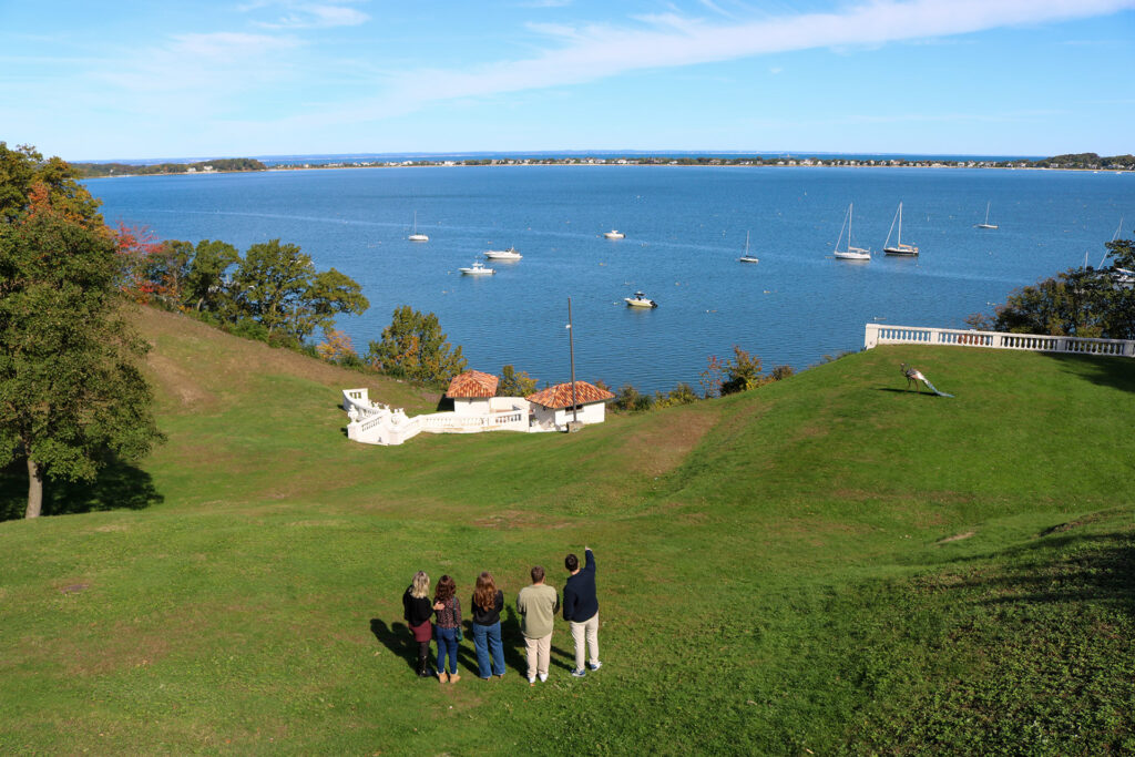 Aerial view of the Vanderbilt Museum estate on Long Island's North Shore