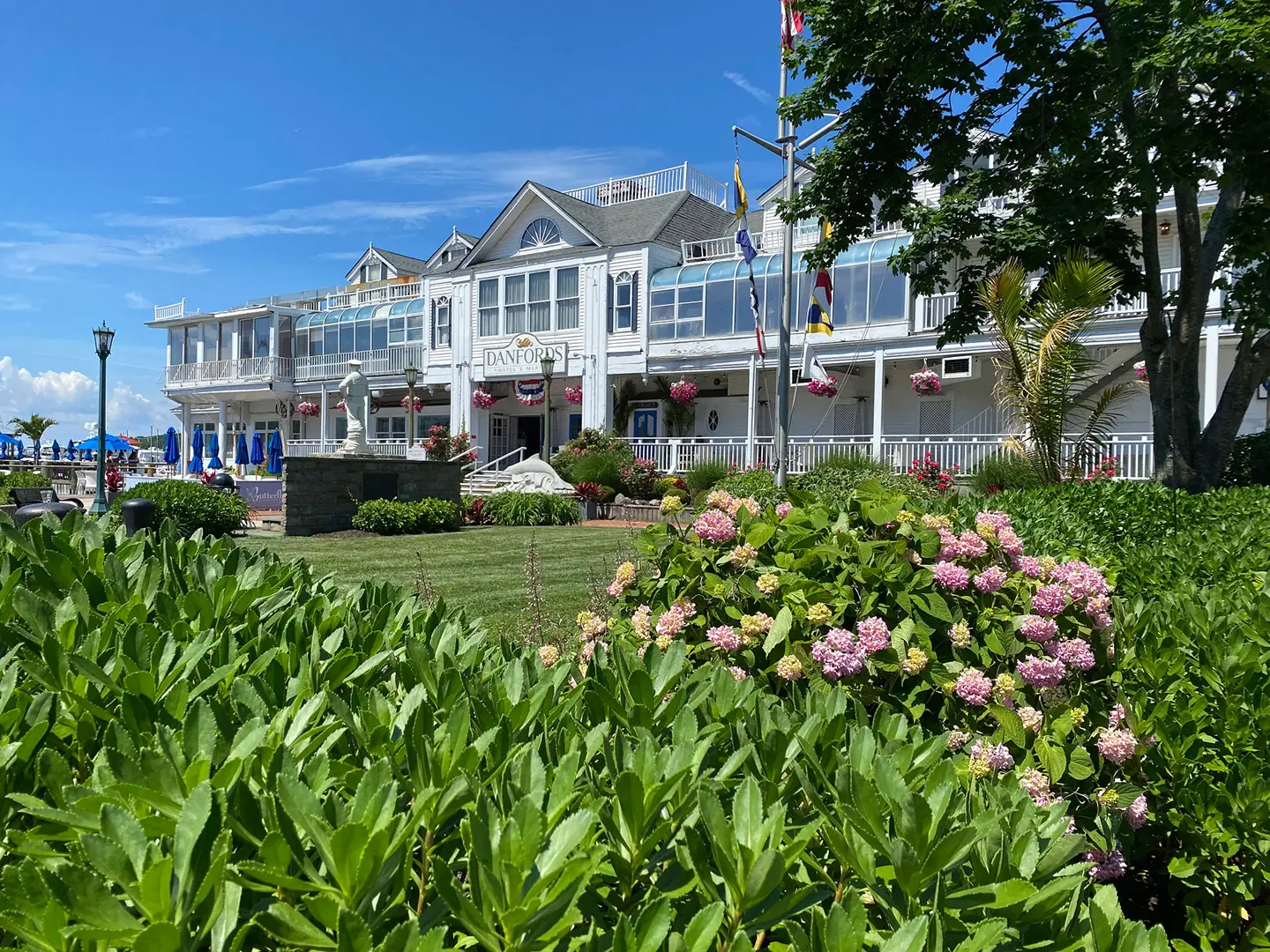 Danfords Hotel and Marina exterior on Long Island