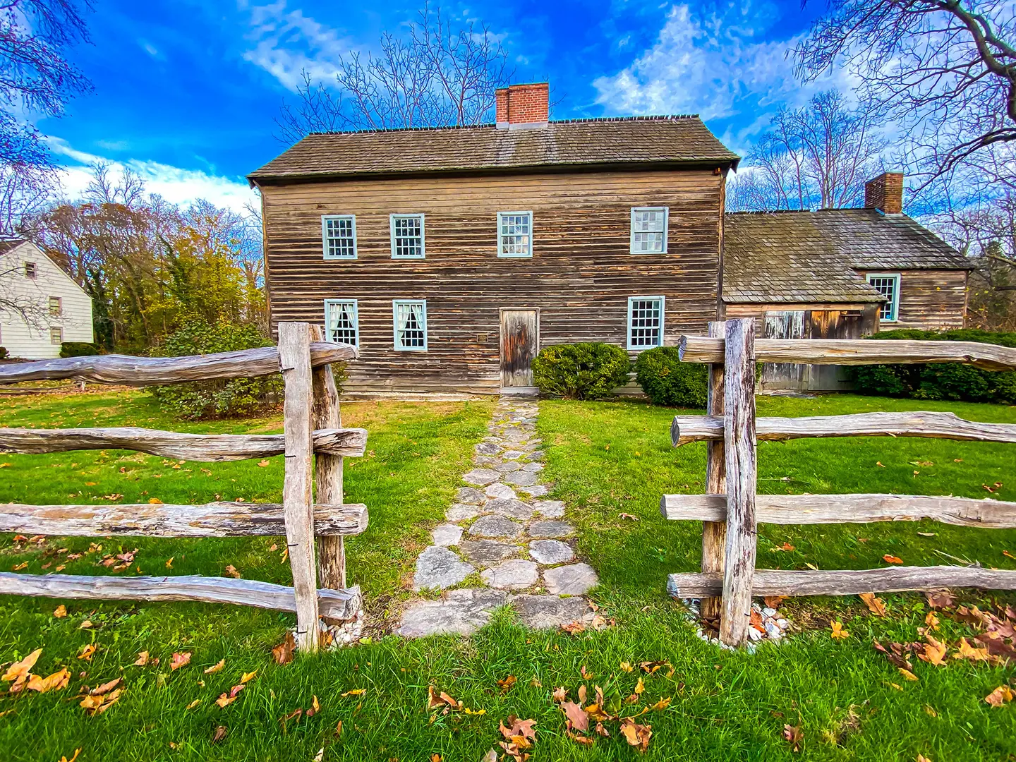 Historic Thompson House and grounds on Long Island